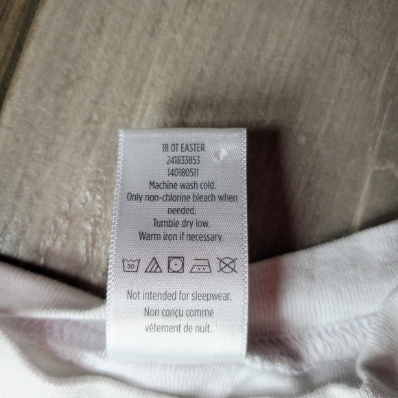 Gymboree Embroidered Baby Bunny Easter Onesie White 100% Cotton EUC Size 18-24m - Picture 4 of 11